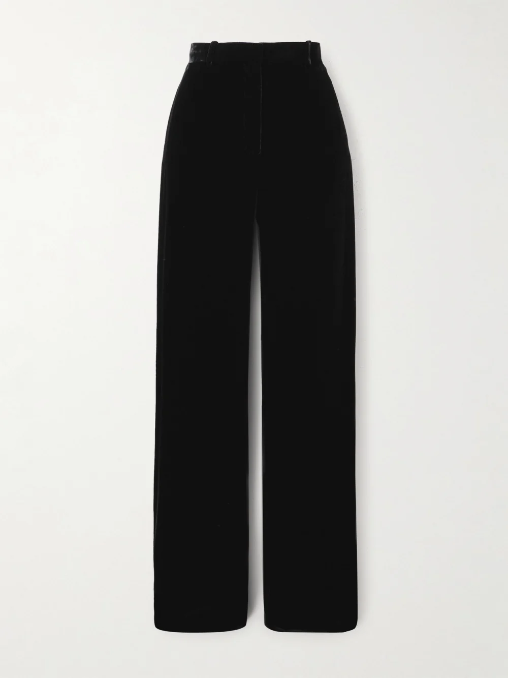 Loro Piana Goldie Velvet Wide-leg Pants in black