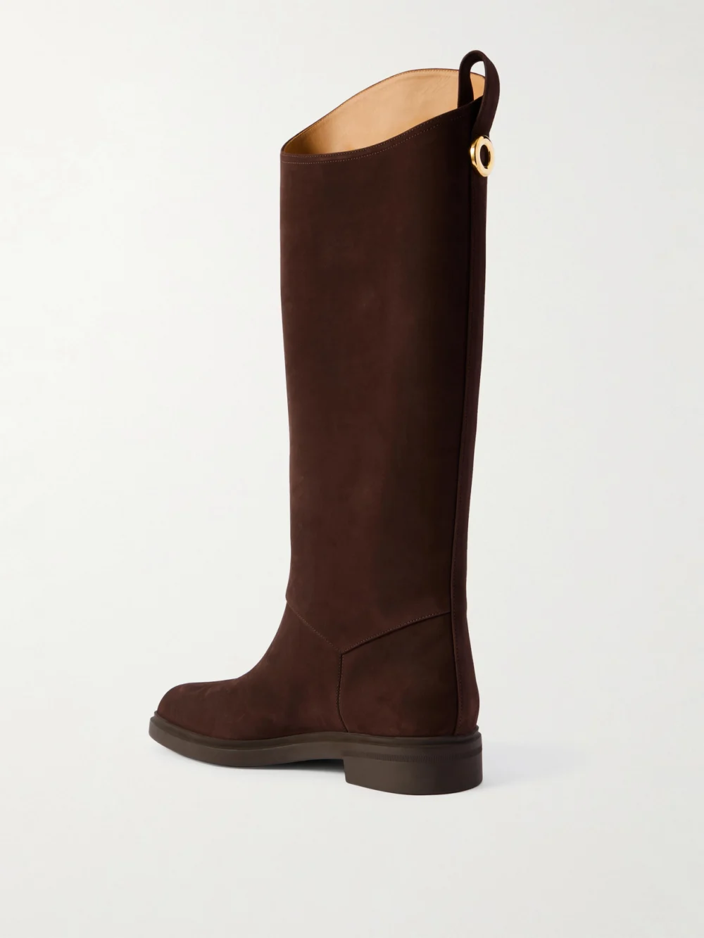 Back view of the Loro Piana Kilda Nubuck Knee Boots