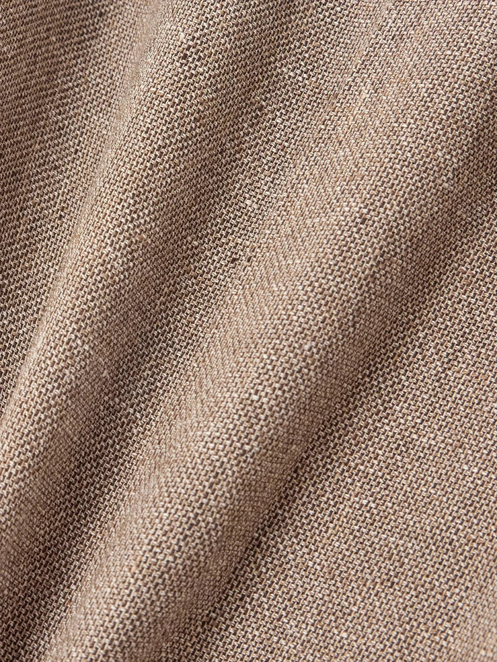 Close-up detail of the Loro Piana Kurt Pleated Linen Wide-leg Pants