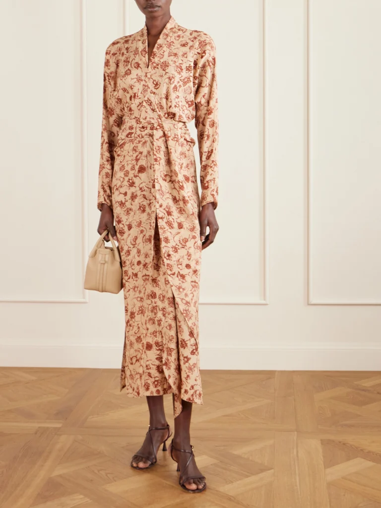 Loro Piana Laura Floral-print Silk Midi Dress