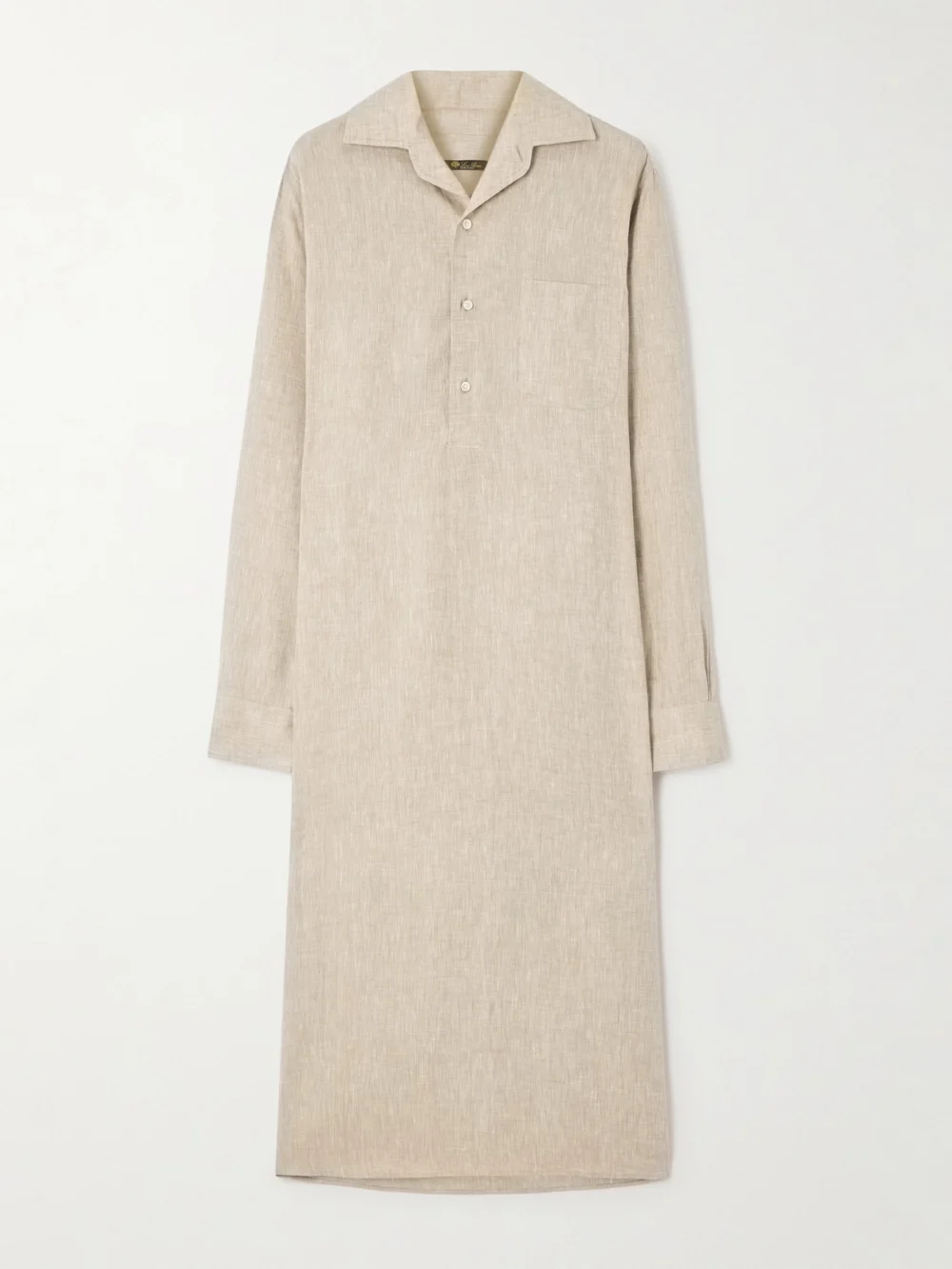 Loro Piana Lora Linen Midi Dress in beige