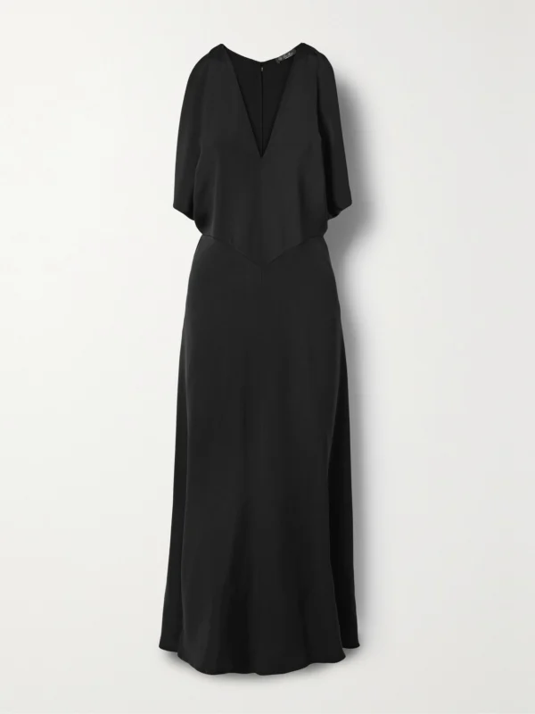 Loro Piana Milena Draped Silk Midi Dress