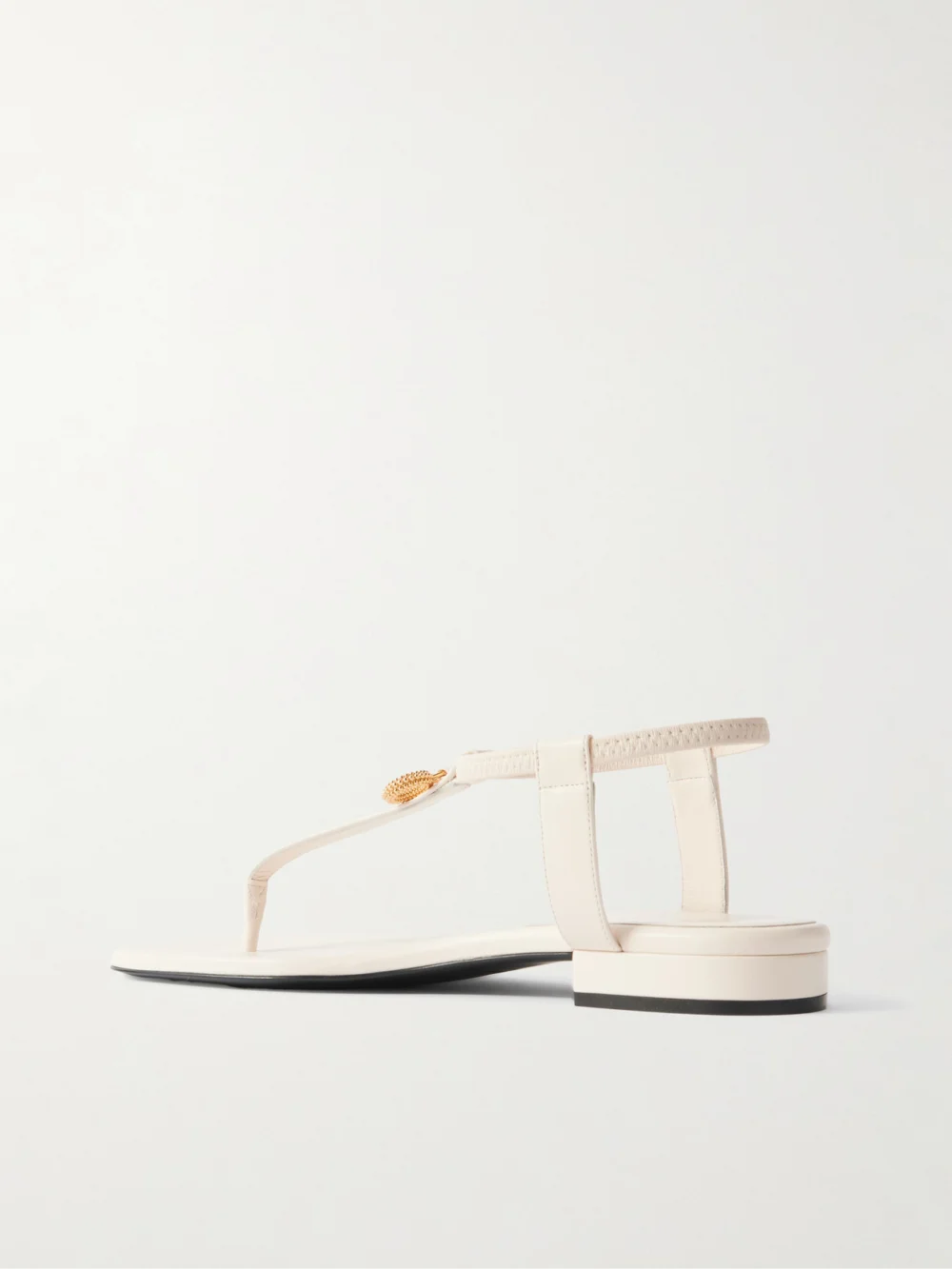 Back view of the Loro Piana Mindil Embellished Leather Sandals