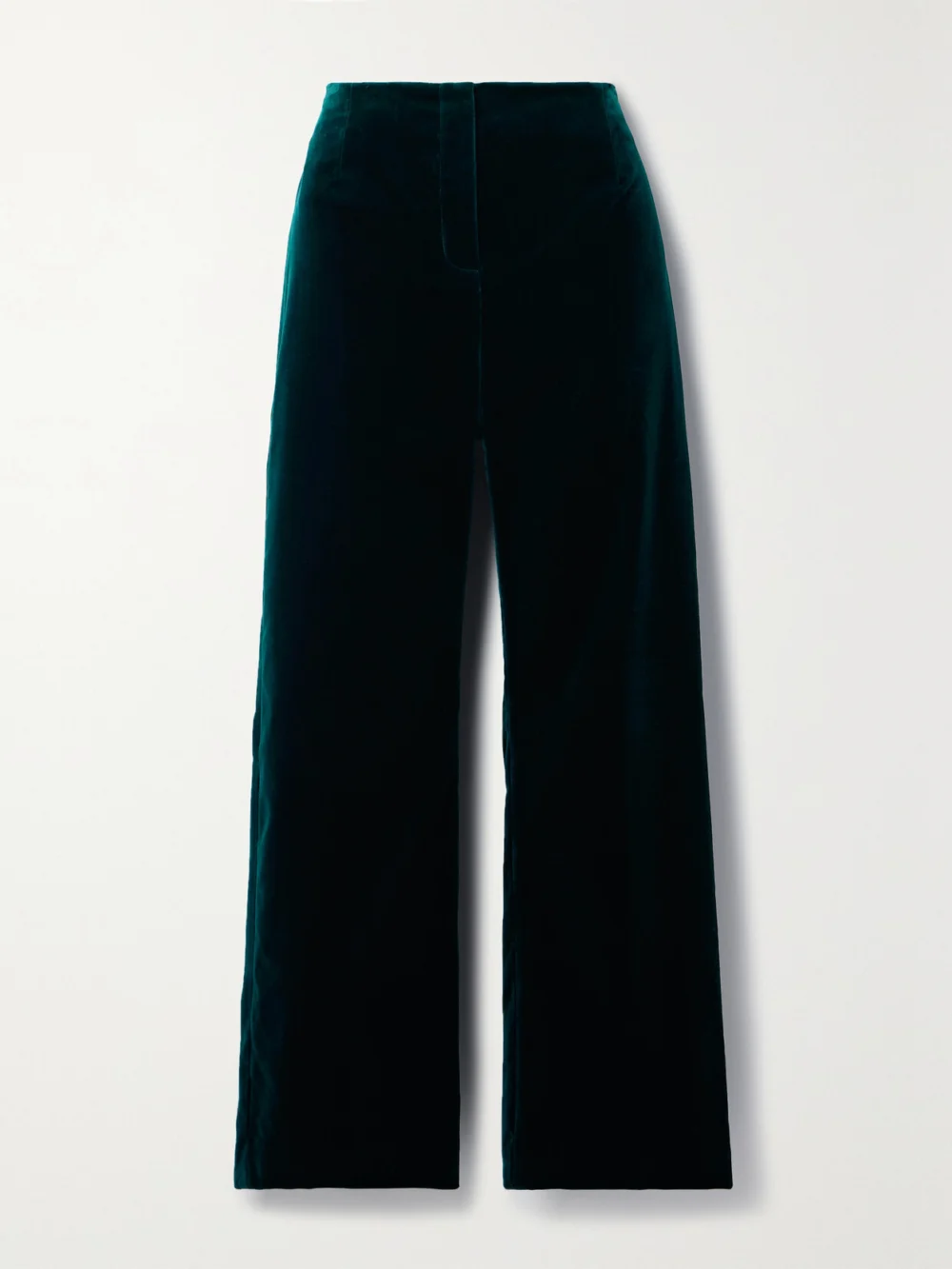 Loro Piana Niklas Cotton-blend Velvet Wide-leg Pants in dark green