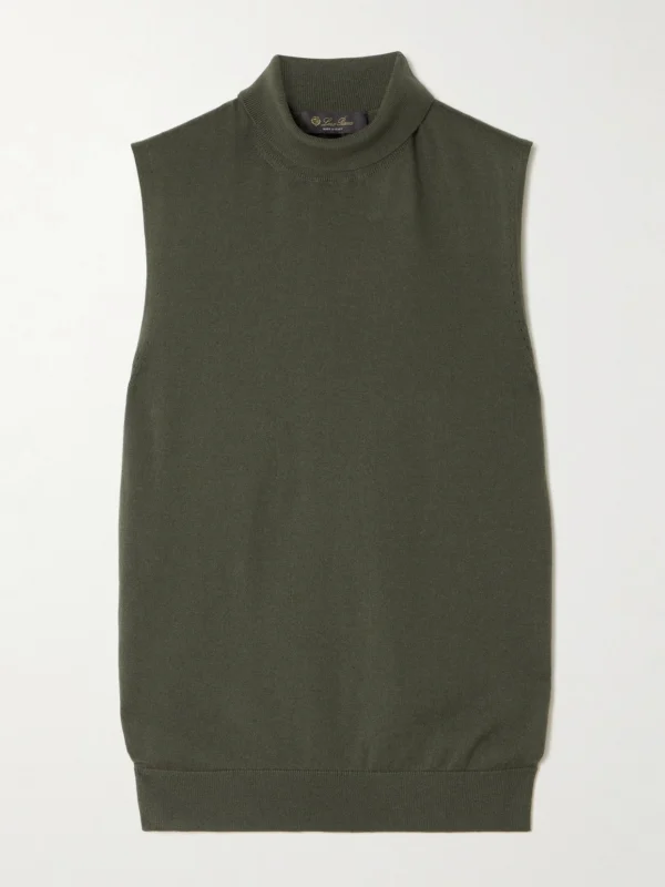 Loro Piana Piuma Cashmere Turtleneck Tank