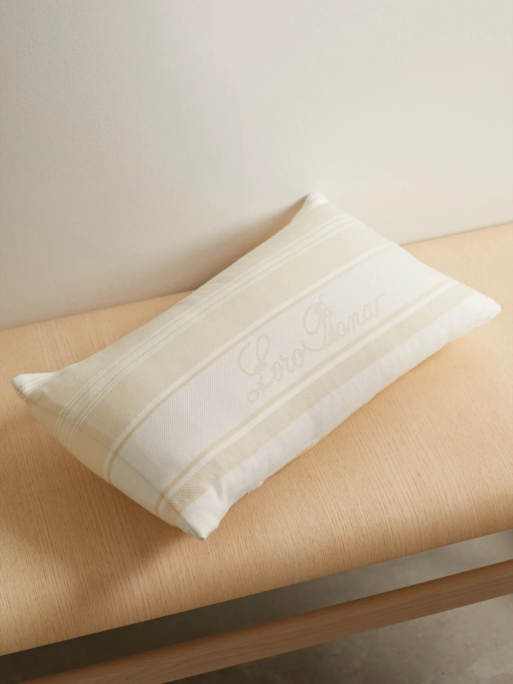 Loro Piana Portofino Cotton-jacquard Beach Pillow in beige