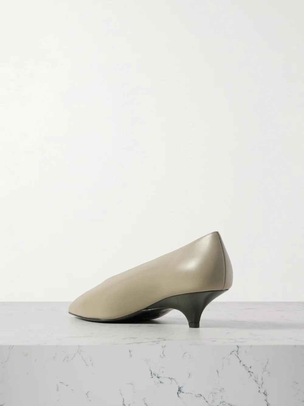 Back view of the Loro Piana Rebecca Leather Pumps