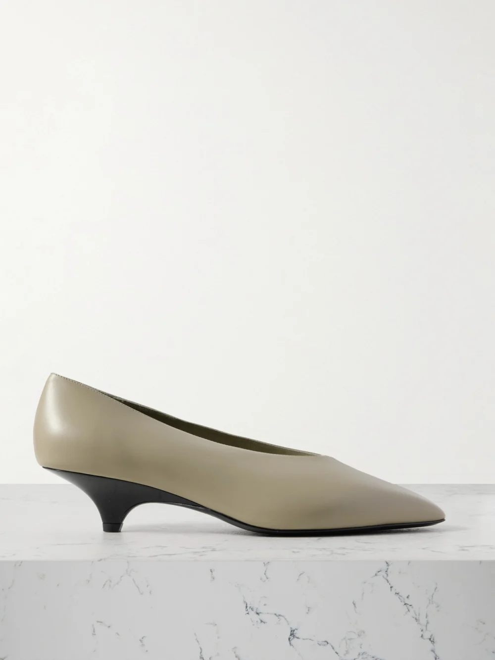 Loro Piana Rebecca Leather Pumps in light green