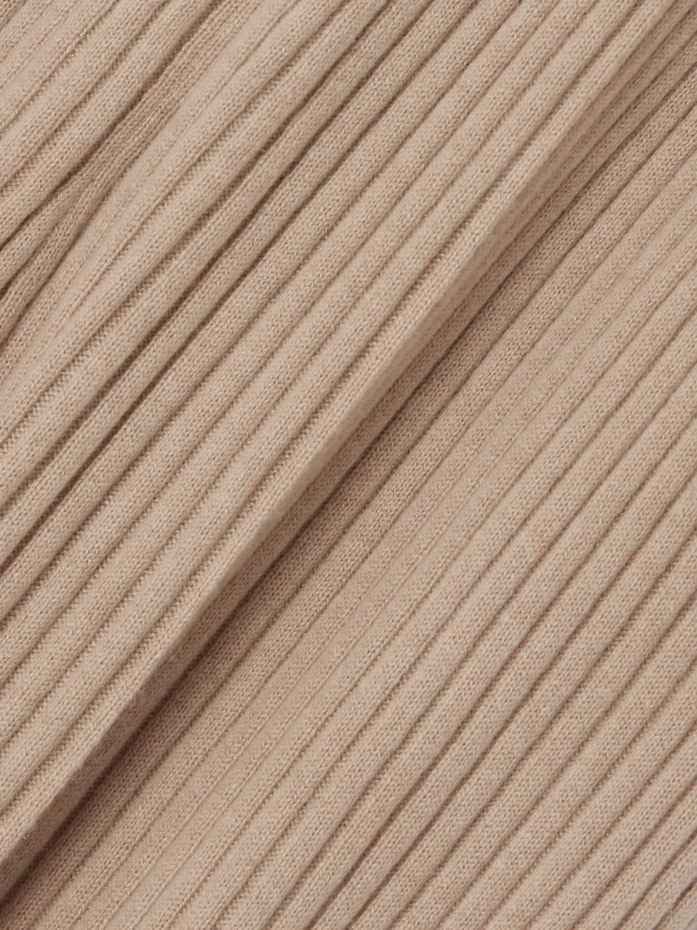 Close-up detail of the Loro Piana Ribbed Cashmere Tapered Pants