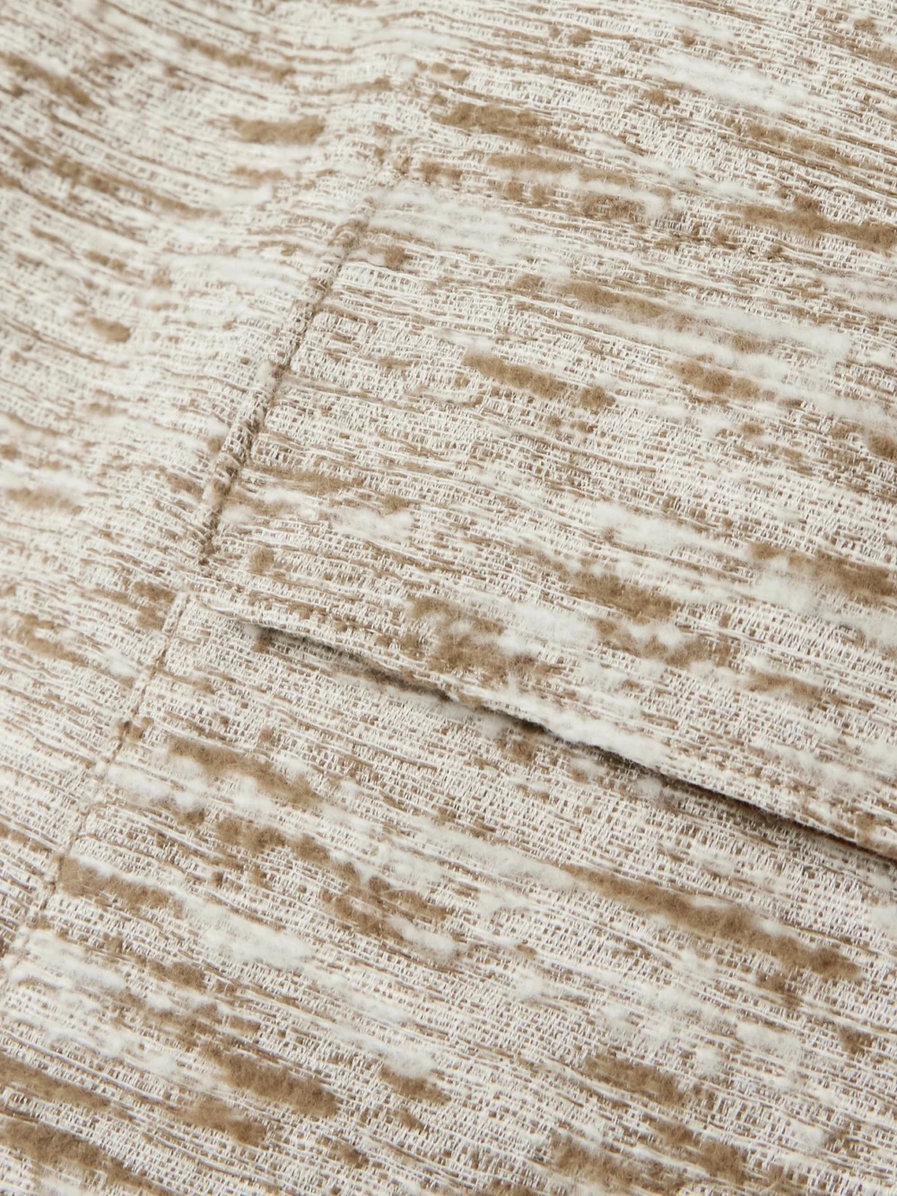 Close-up detail of the Loro Piana Roadster Suede-trimmed Textured-cotton Jacket