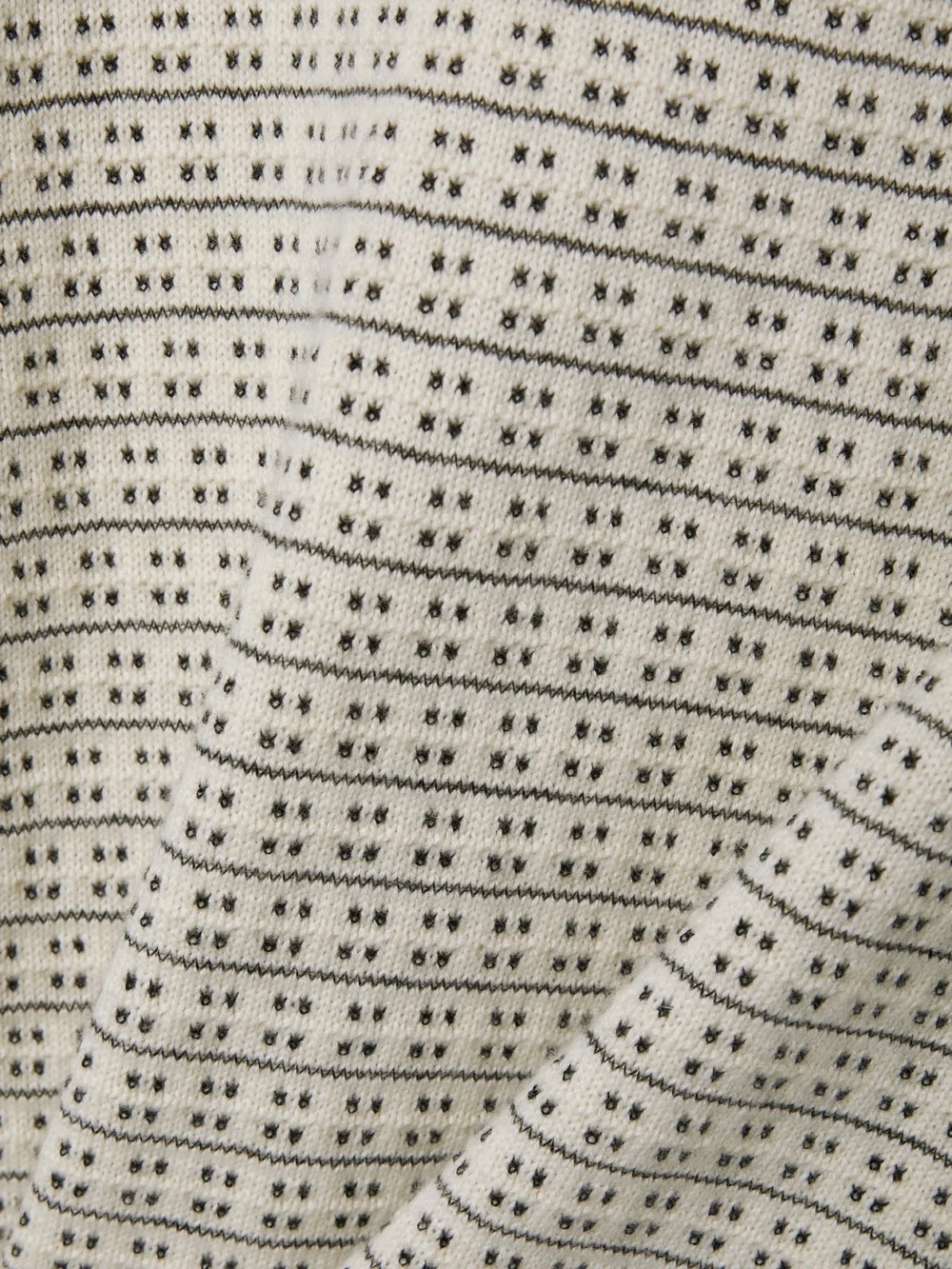 Close-up detail of the Loro Piana Serbelloni Cashmere-jacquard Turtleneck Sweater