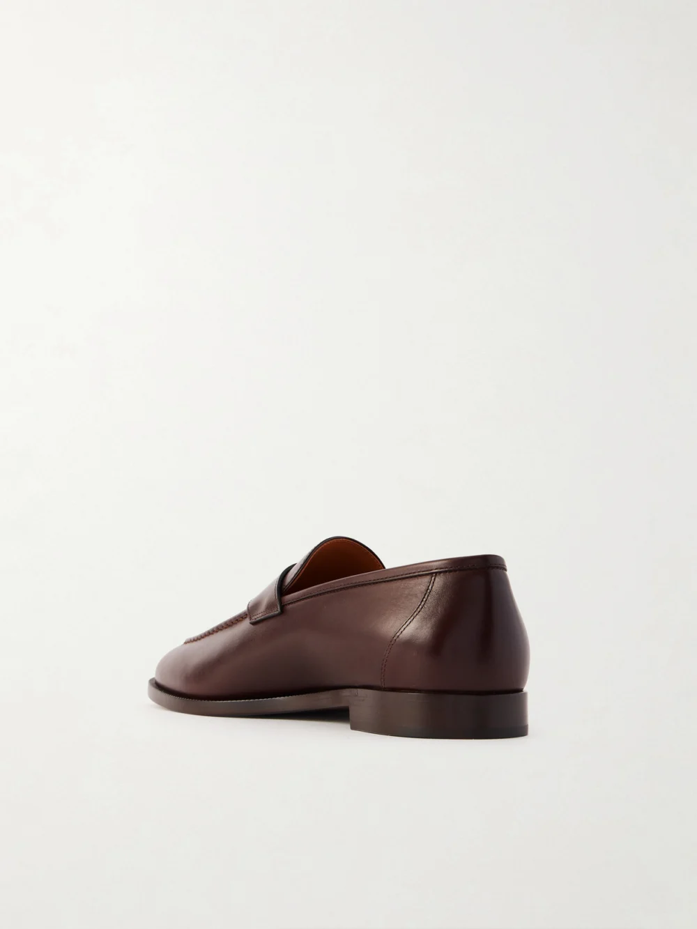 Back view of the Loro Piana Sergio Leather Loafers