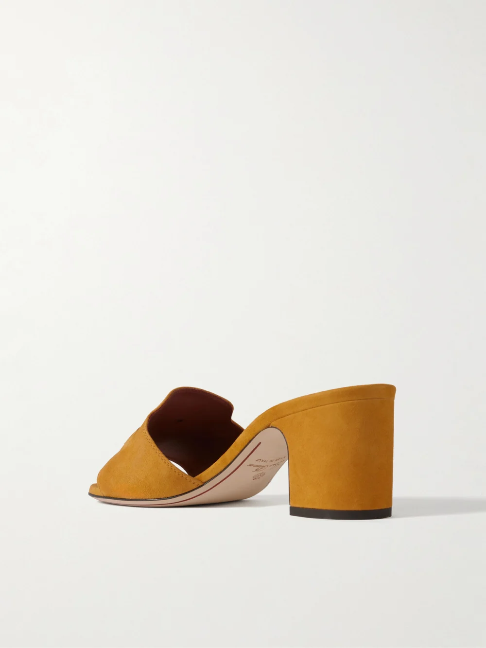 Back view of the Loro Piana Summer Charms Embellished Suede Mules