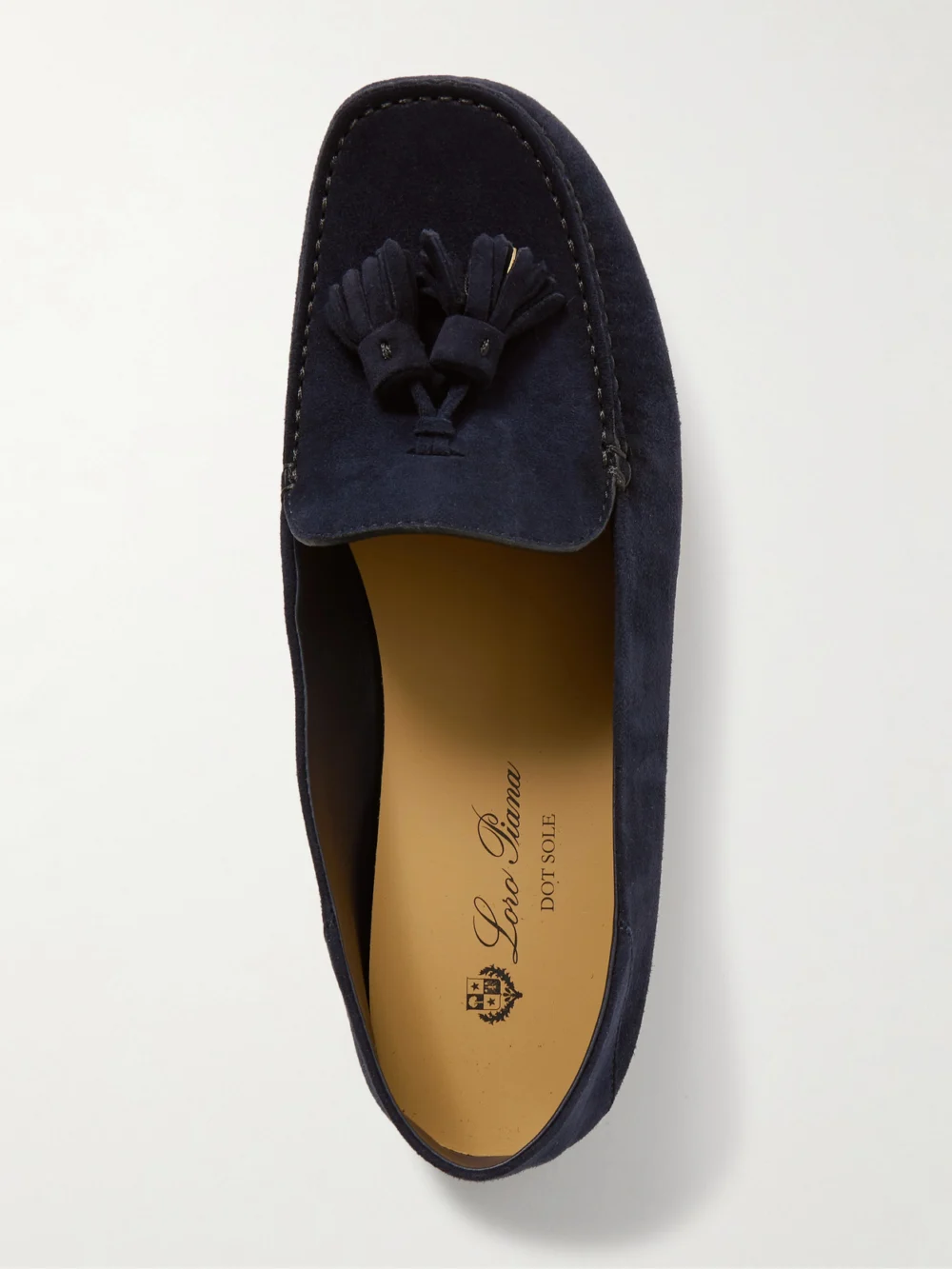 Loro Piana Tasseled Suede Collapsible-heel Loafers, another view