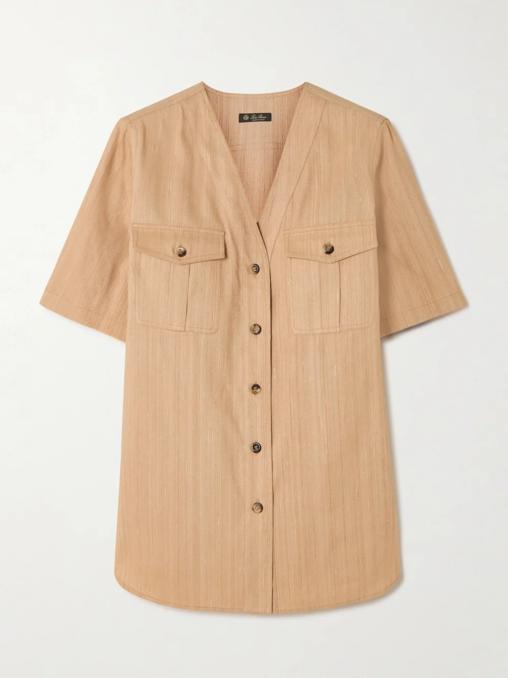 Loro Piana Textured-silk Shirt in beige