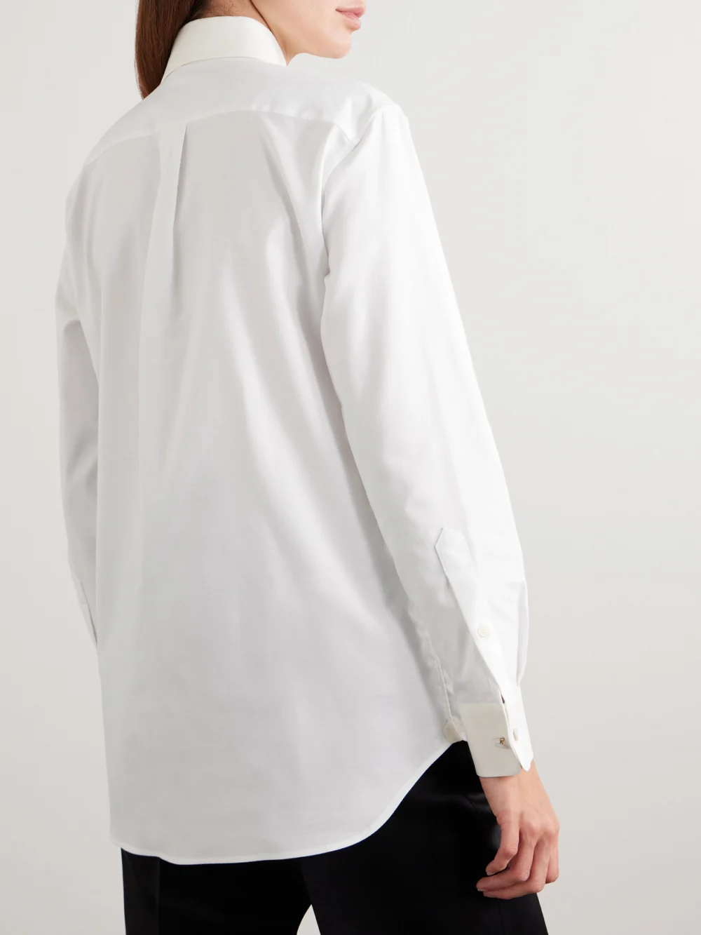 Back view of the Loro Piana Thea Embellished Cotton Oxford Shirt