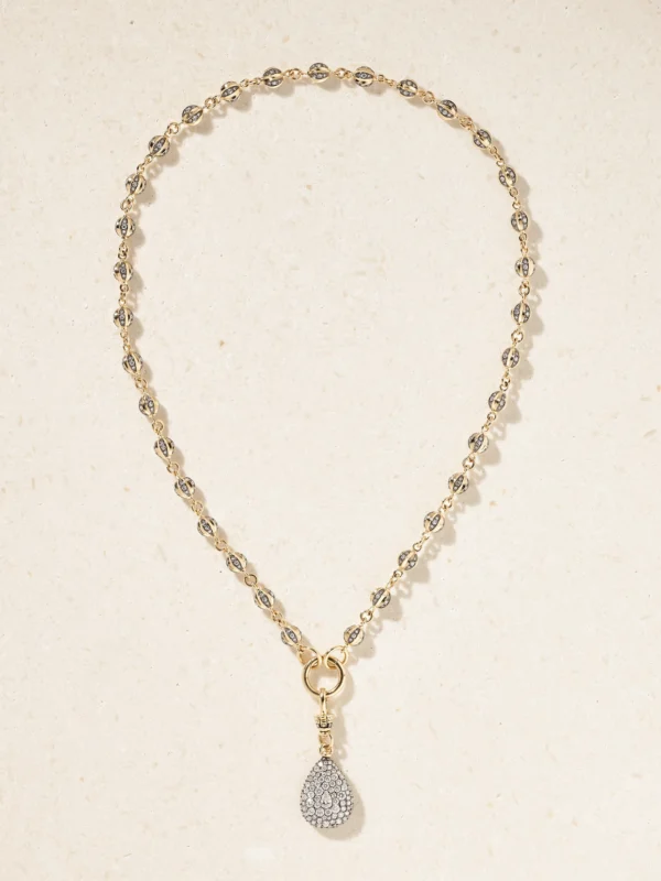 Lucy Delius 14-karat Gold Diamond Necklace