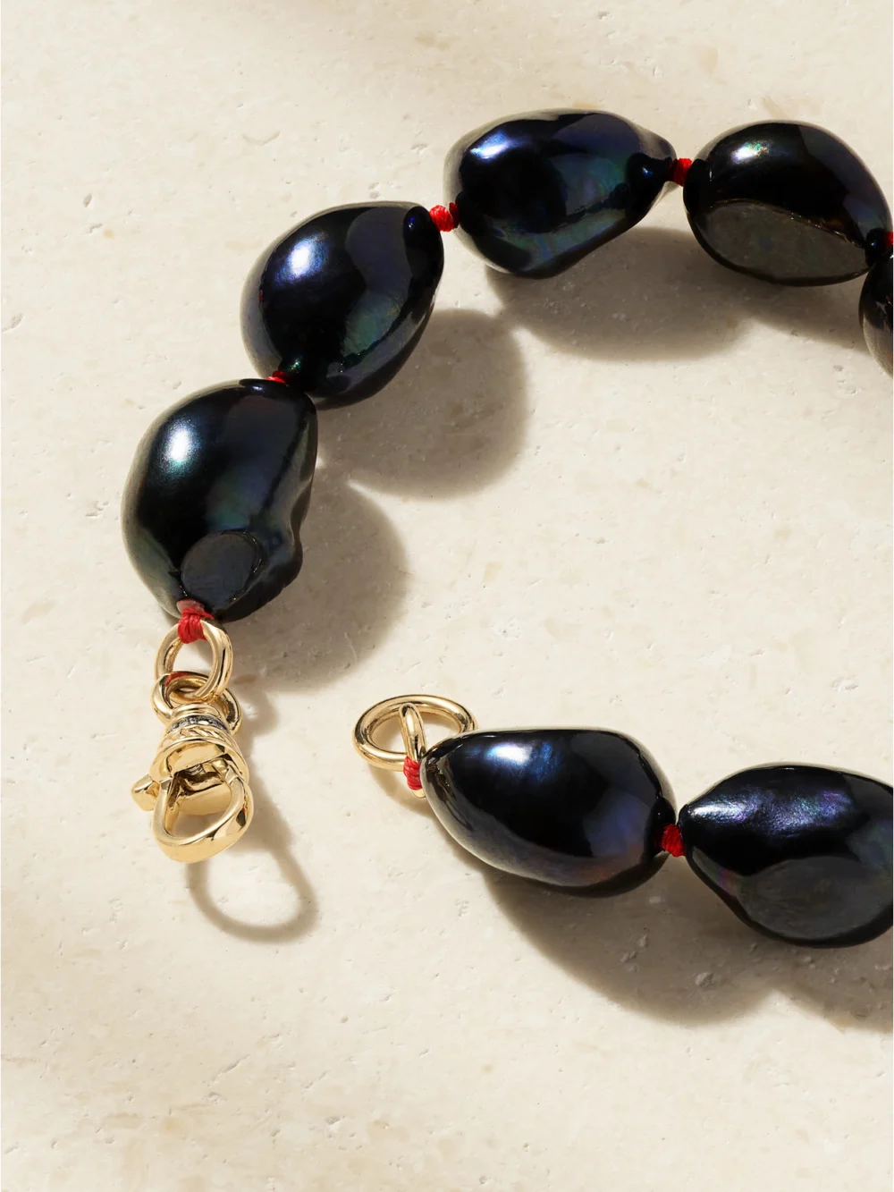 Back view of the Lucy Delius 14-karat Gold, Diamonds and Pearl Bracelet