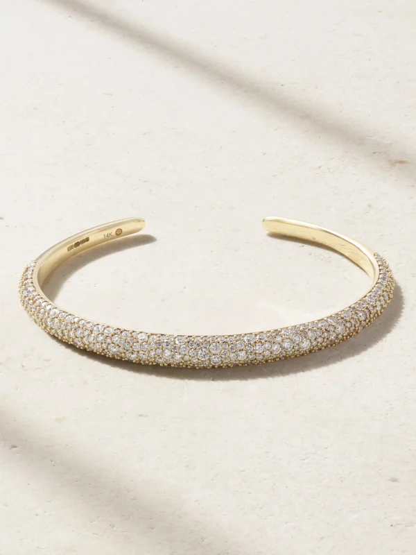 Lucy Delius 14-karat Recycled Gold Diamond Cuff