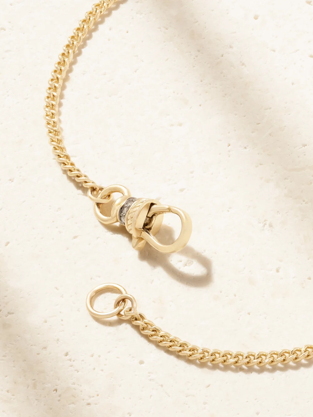 Back view of the Lucy Delius Baby Pocket Watch 14-karat Gold Diamond Necklace