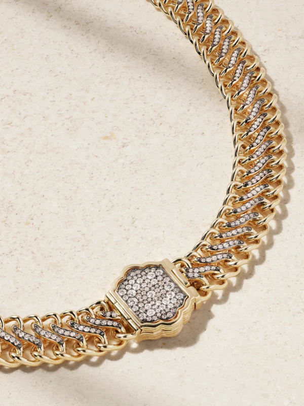 Lucy Delius Medusa 14-karat Recycled Gold Diamond Necklace