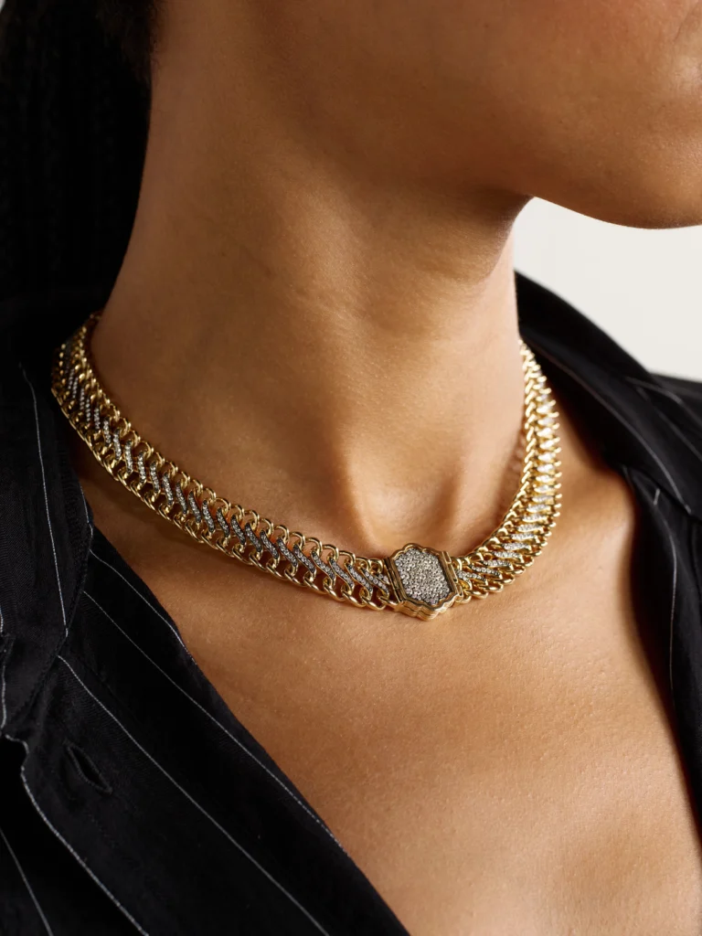 Lucy Delius Medusa 14-karat Recycled Gold Diamond Necklace