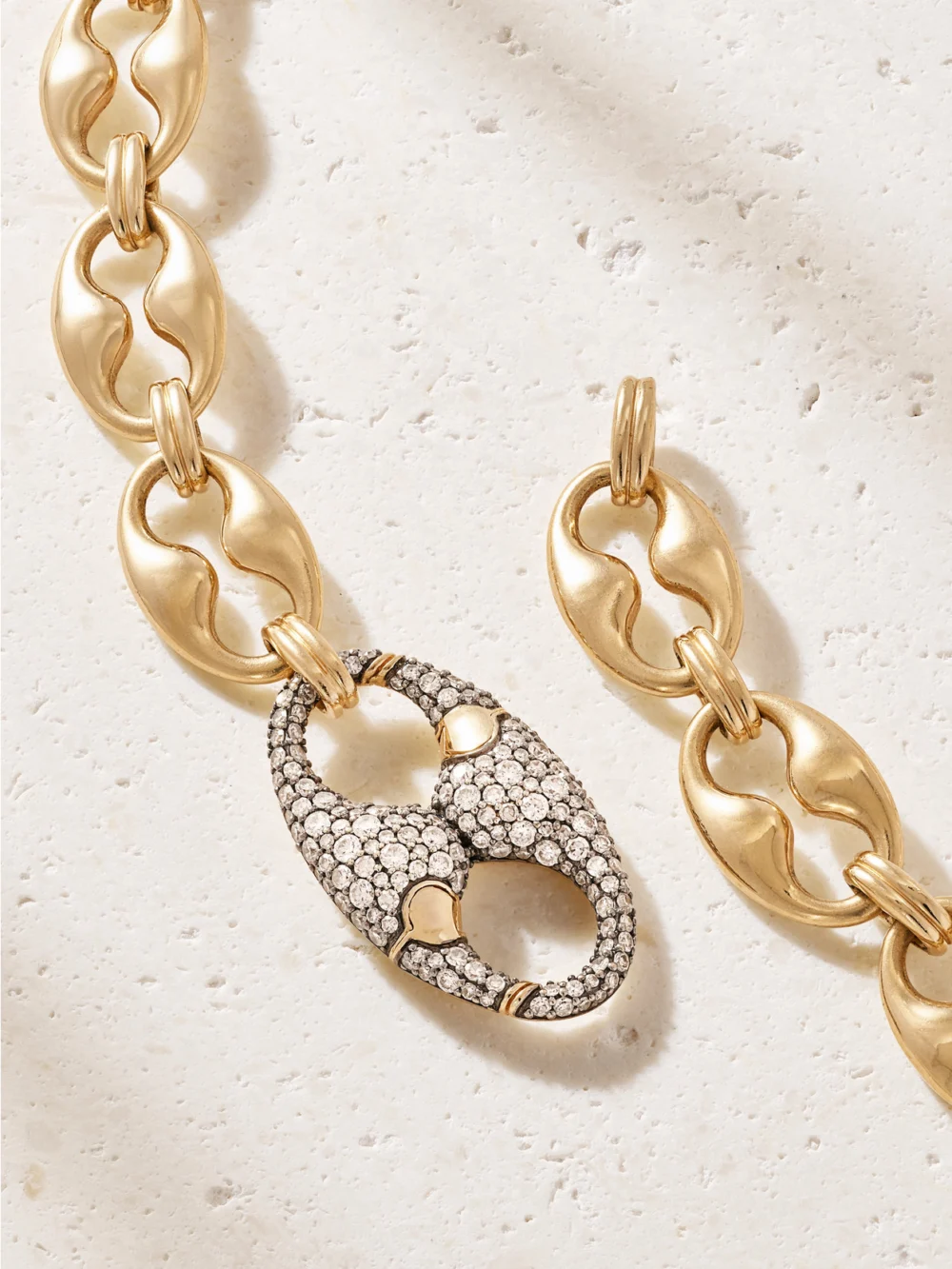 Back view of the Lucy Delius Persephone 14-karat Gold Rhodium-plated Diamond Necklace