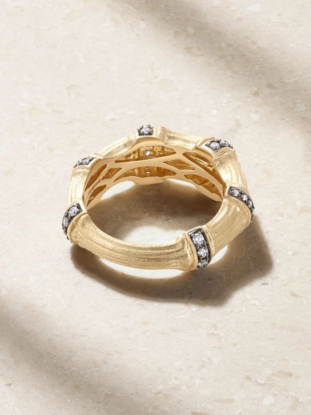 Back view of the Lucy Delius Sciura 14-karat Gold Rhodium-plated Diamond Ring