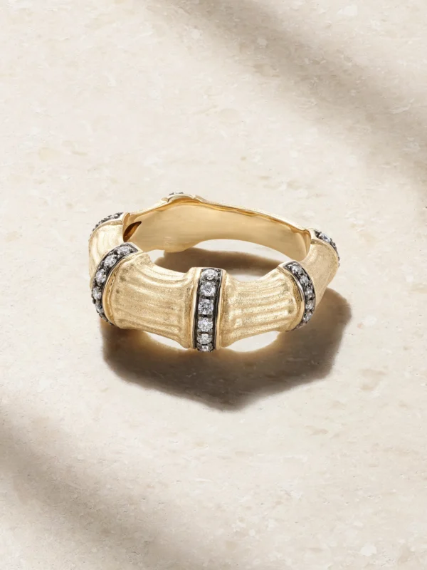 Lucy Delius Sciura 14-karat Gold Rhodium-plated Diamond Ring
