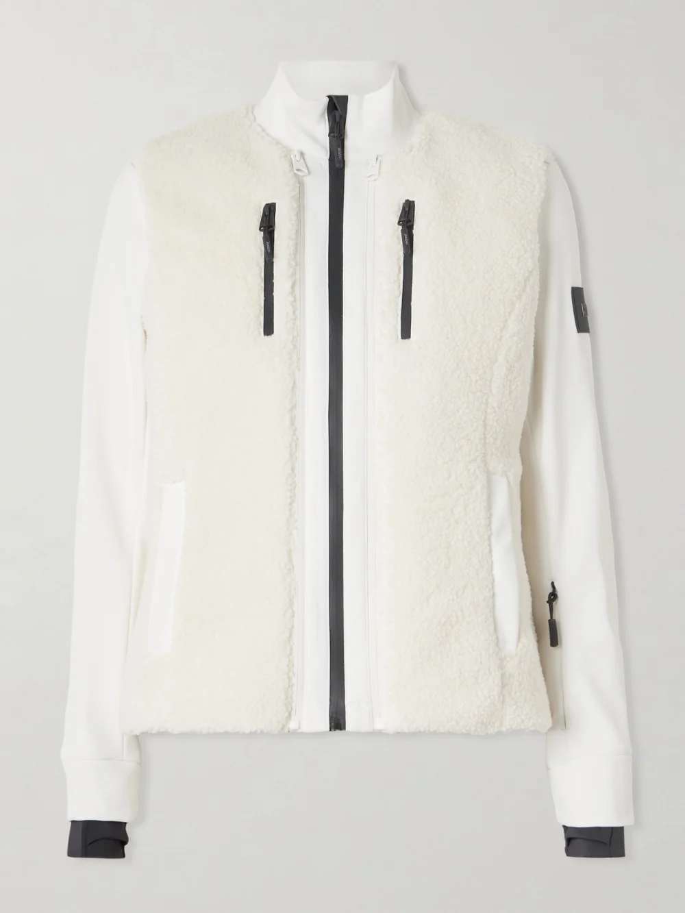 Mackage Dewi Convertible Fleece-trimmed Down Ski Jacket in cream