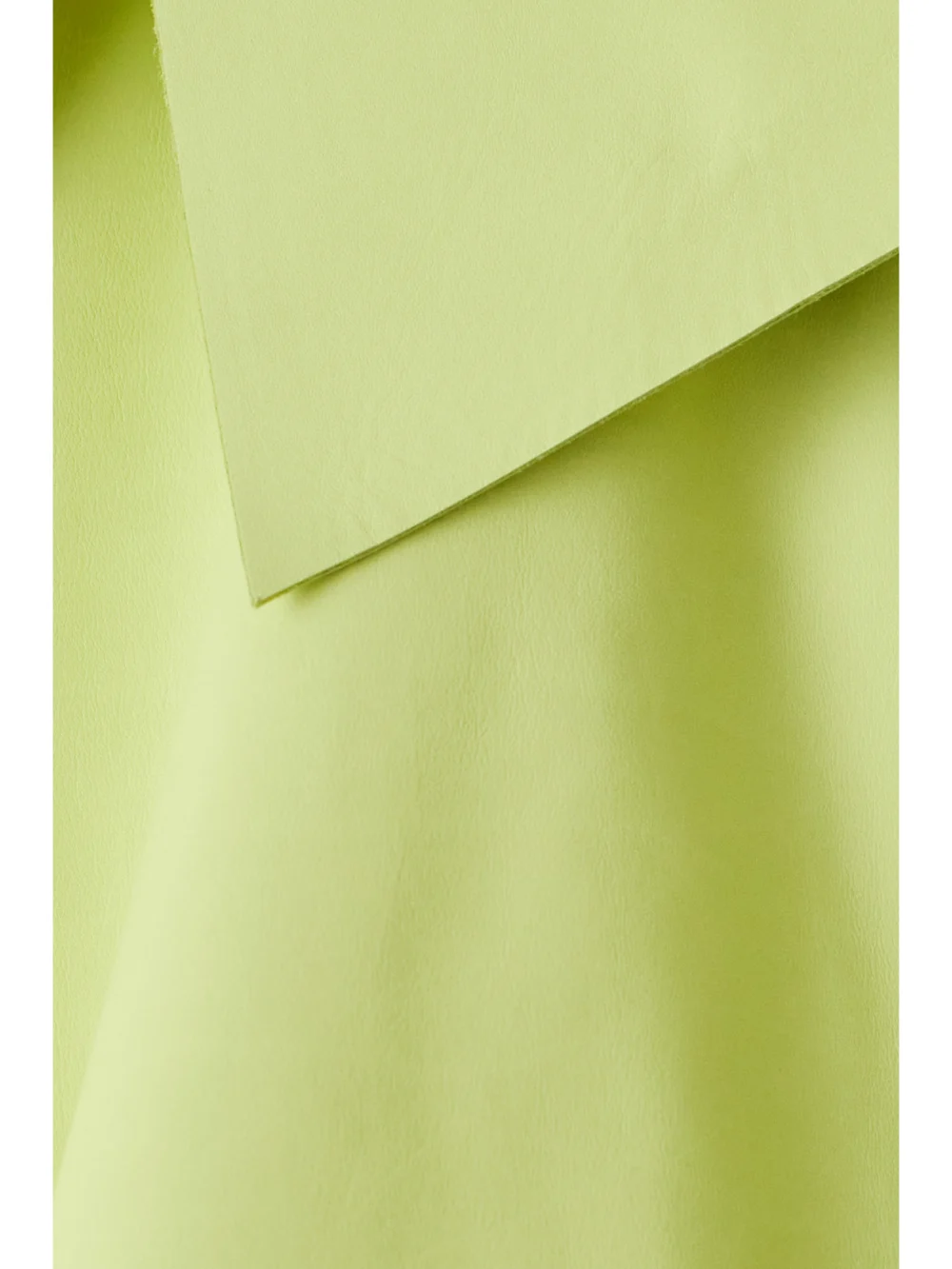 Close-up detail of the Mackage Glory Hooded Leather Trench Coat