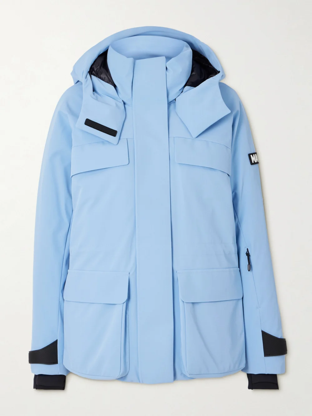 Mackage Iclyn-r Hooded Appliquéd Down Ski Jacket in blue
