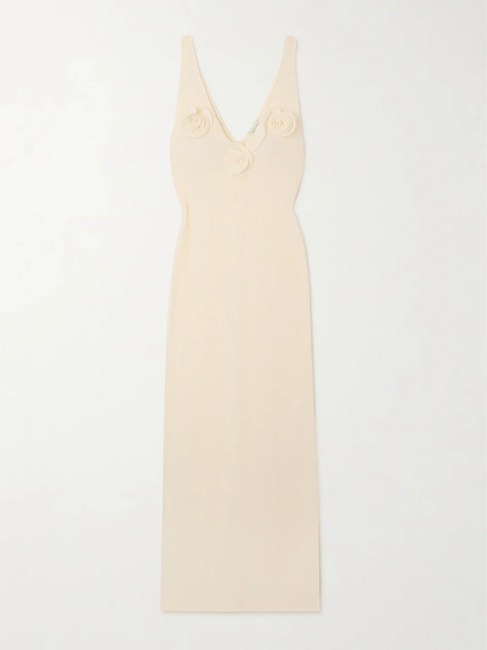 Magda Butrym Appliquéd Lyocell-blend Maxi Dress in cream