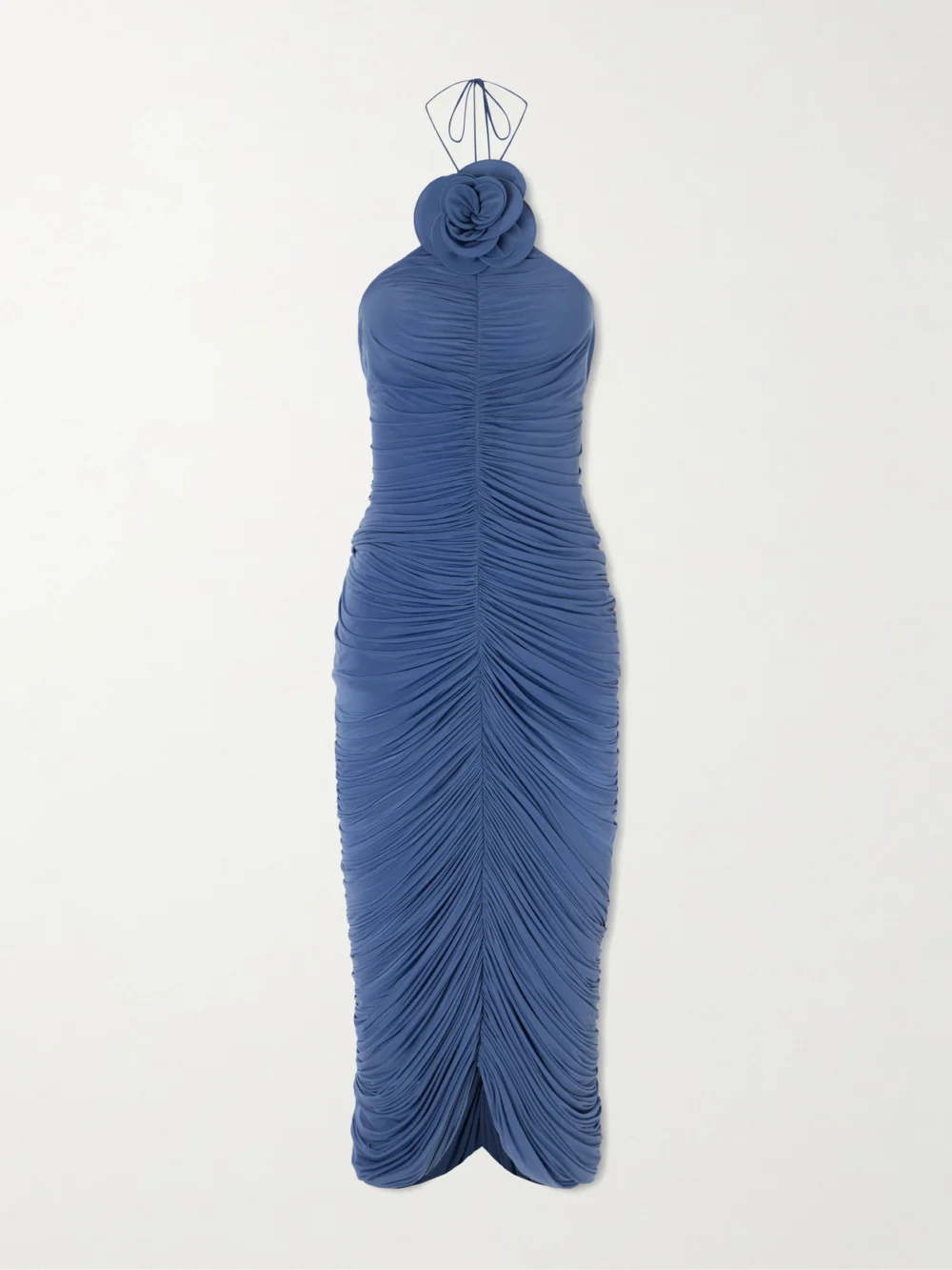 Magda Butrym Appliquéd Stretch-jersey Midi Dress in blue
