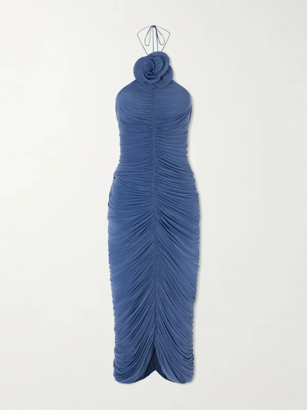 Magda Butrym Appliquéd Stretch-jersey Midi Dress