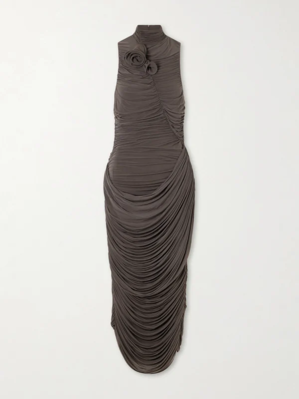Magda Butrym Appliquéd Stretch-jersey Midi Dress