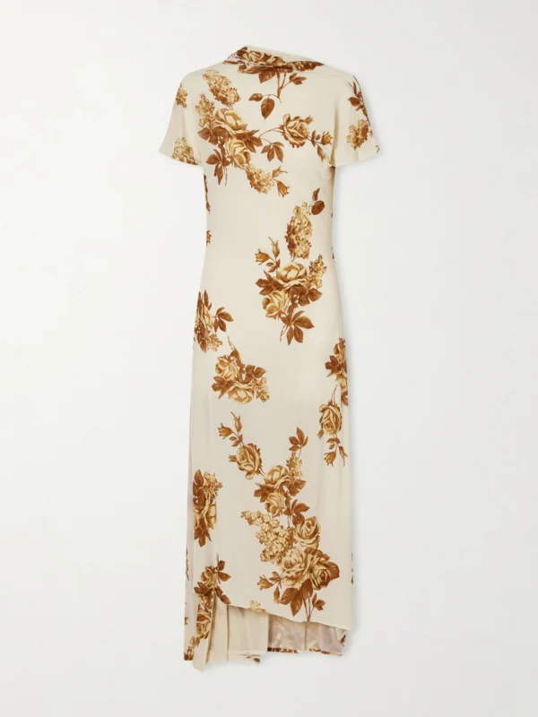 Magda Butrym Floral-print Stretch-jersey Midi Dress
