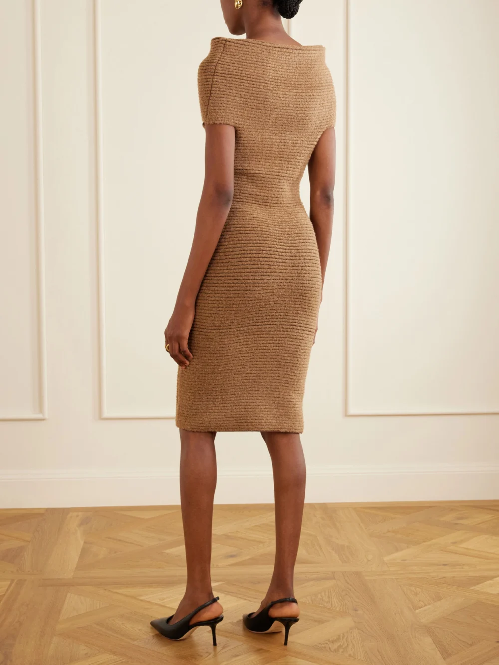 Back view of the Magda Butrym Knitted Jersey Midi Dress