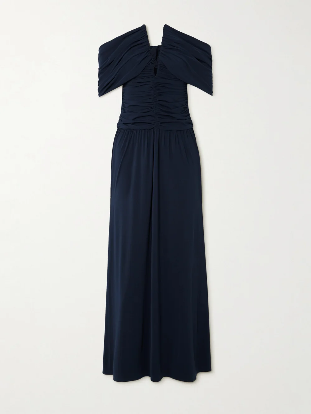 Magda Butrym Off-the-shoulder Ruched Jersey Dress in blue