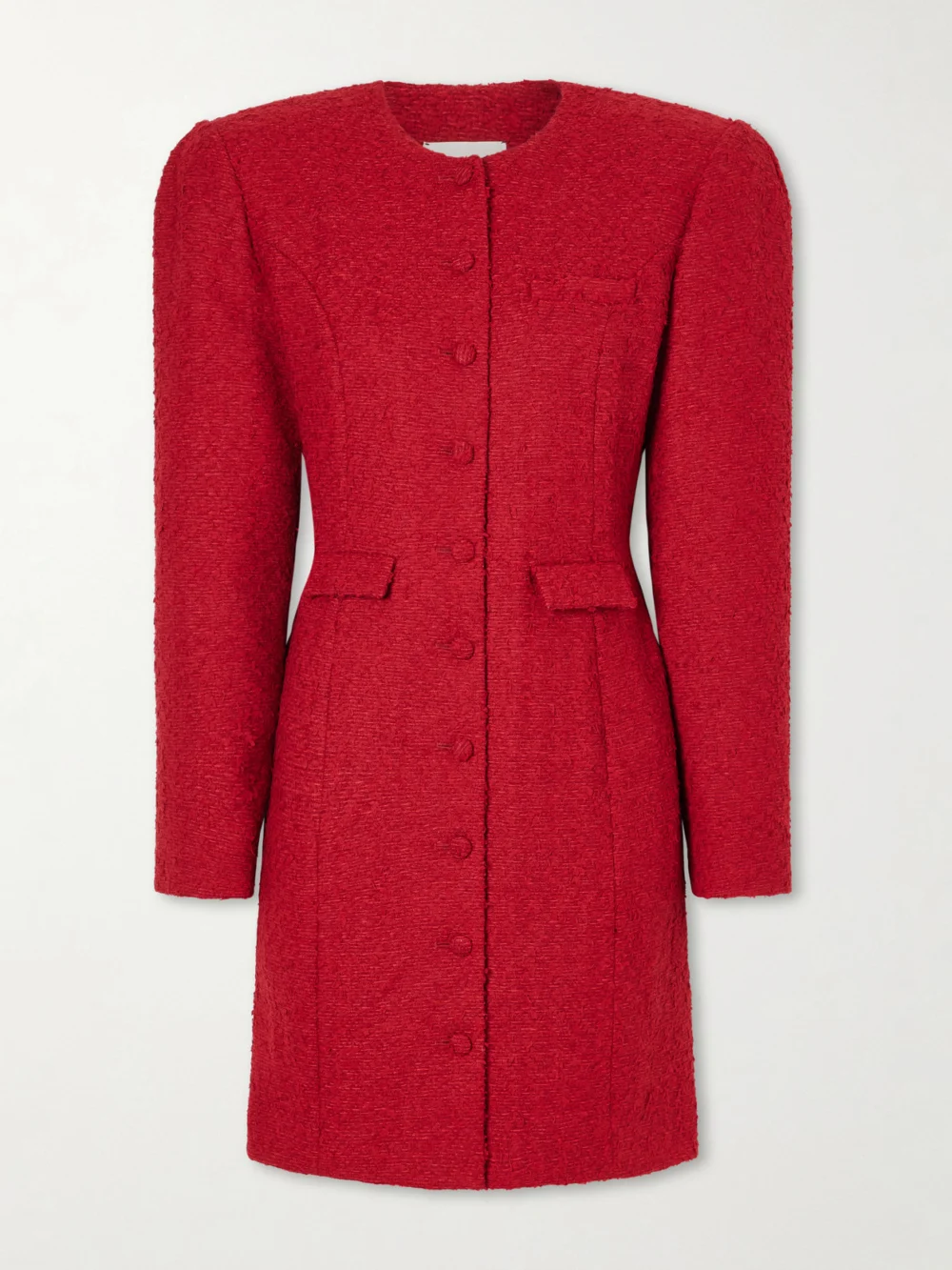 Magda Butrym Padded Bouclé Mini Dress in red