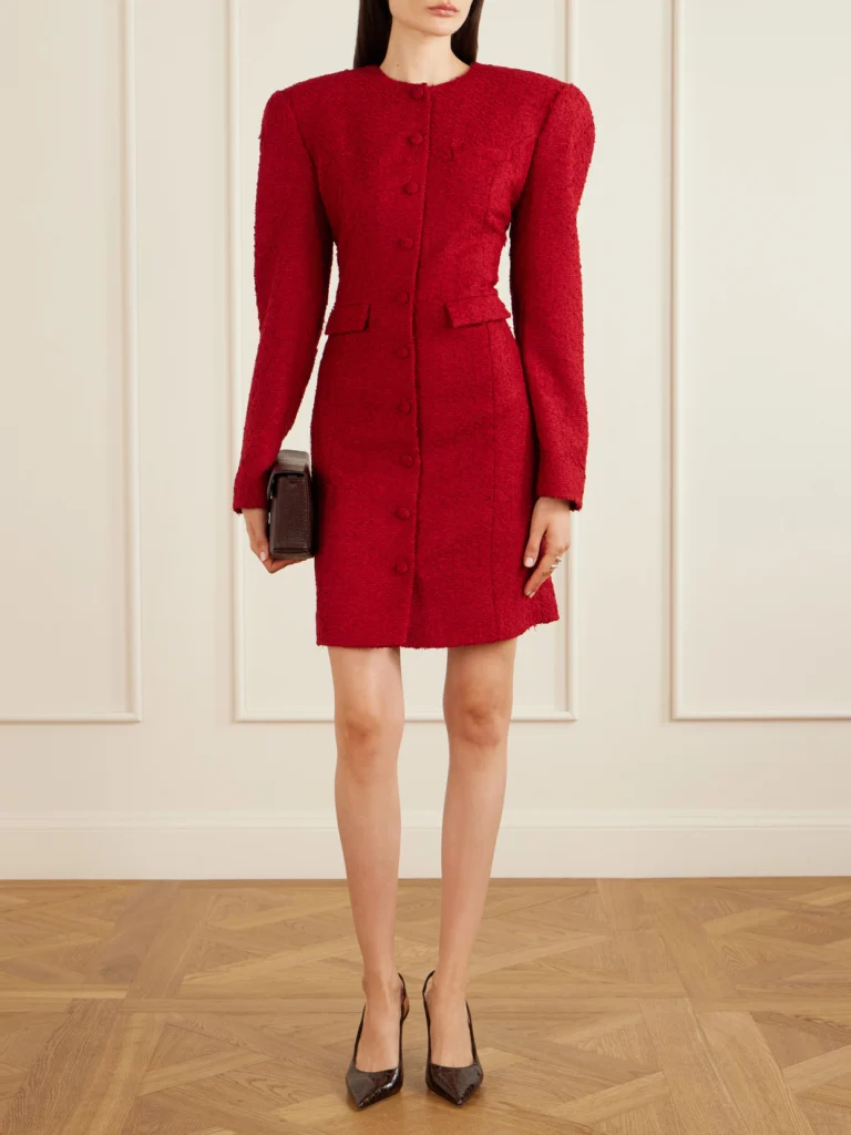 Magda Butrym Padded Bouclé Mini Dress