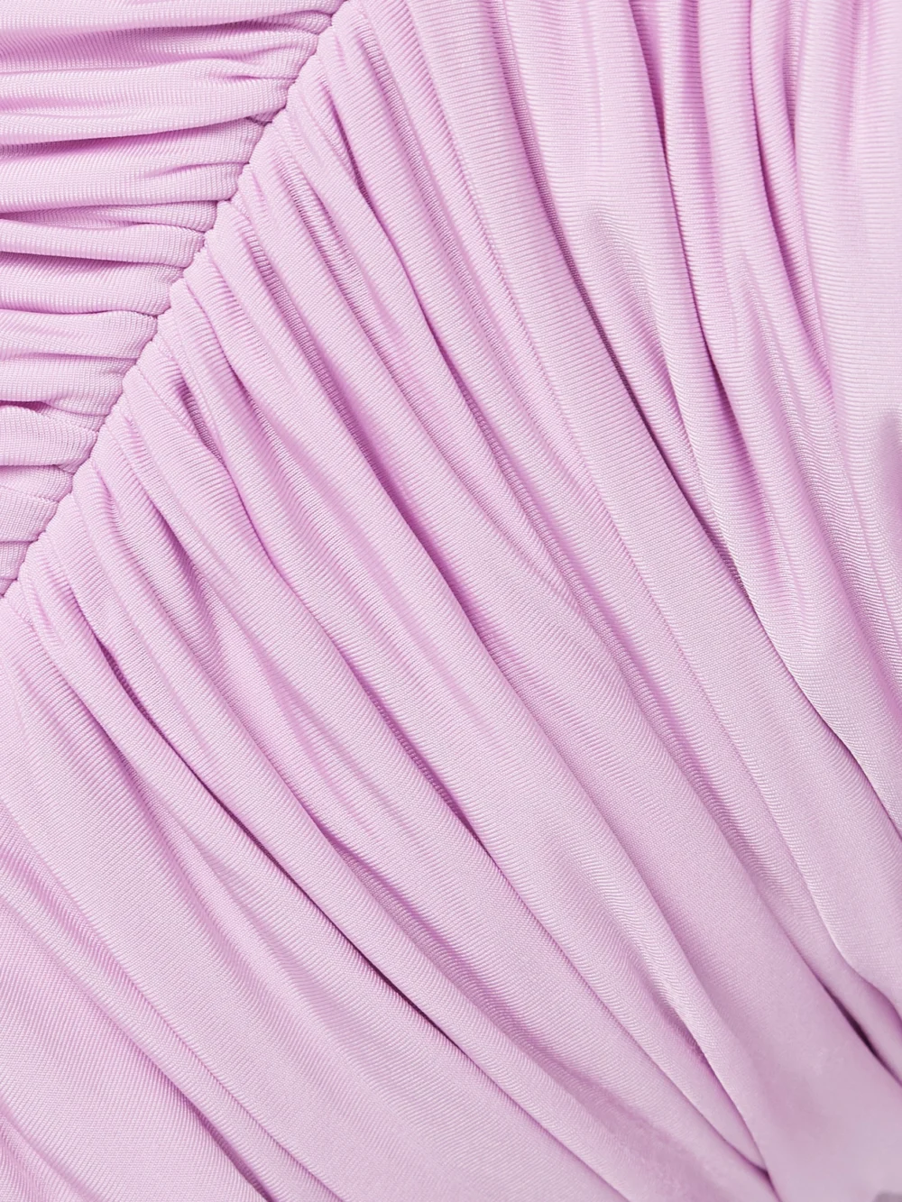 Close-up detail of the Magda Butrym Ruched Satin-jersey Midi Dress