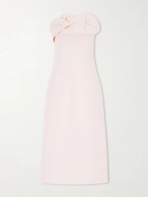 Magda Butrym Strapless Silk-crepe Midi Dress