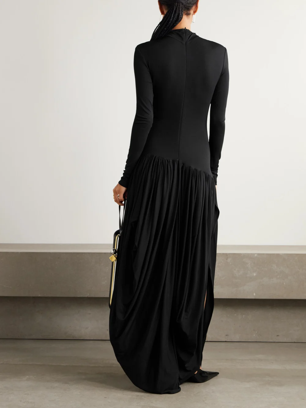 Back view of the Magda Butrym Stretch-jersey Maxi Dress