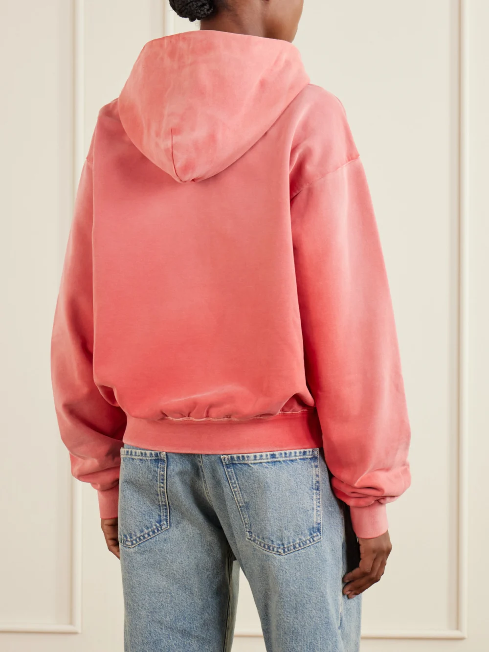 Back view of the Maison Margiela Cotton-jersey Zip-up Hoodie