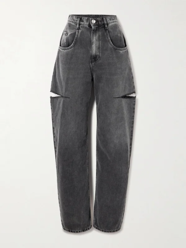 Maison Margiela Cutout High-rise Wide-leg Jeans