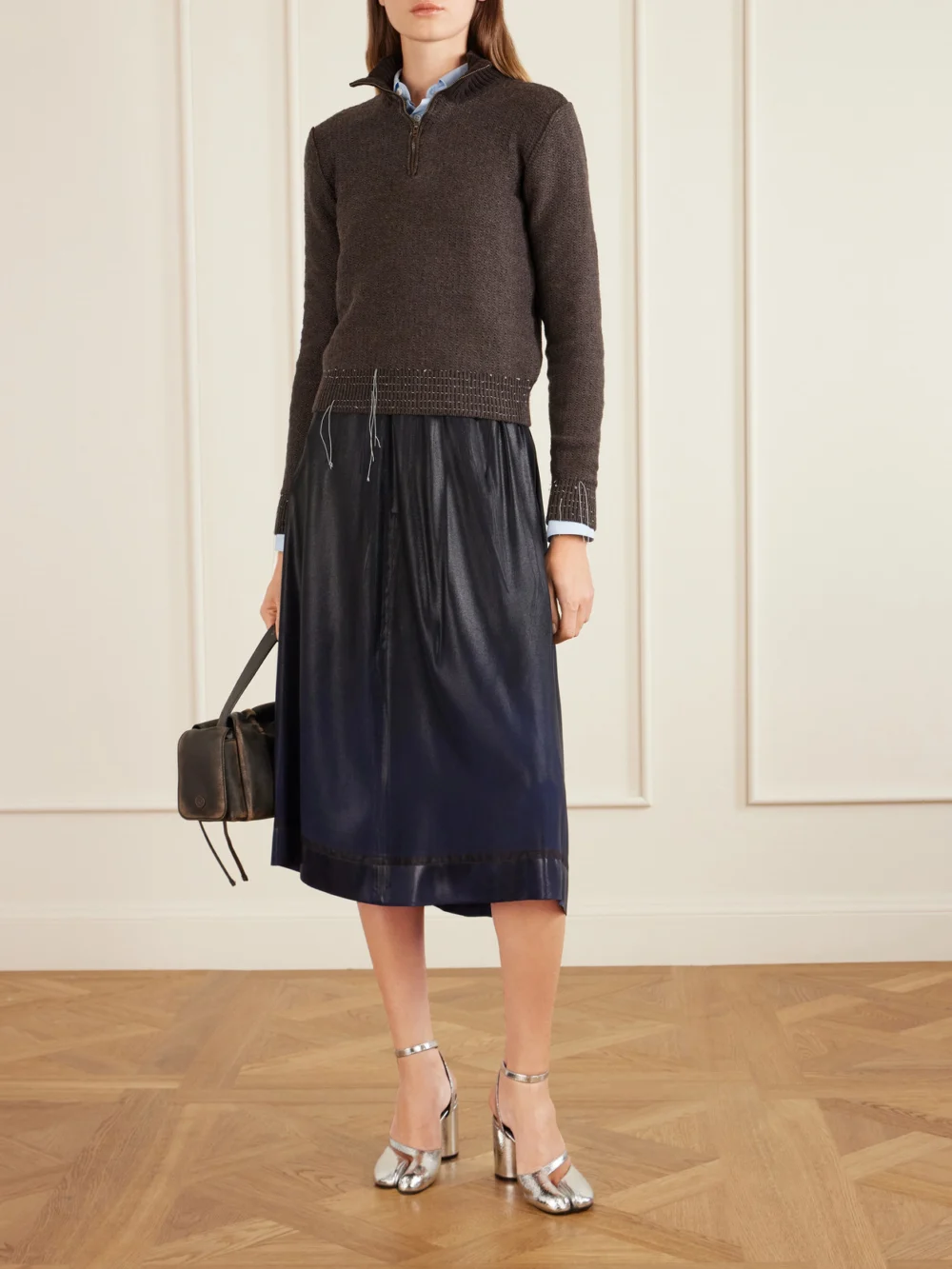 Maison Margiela Distressed Wool-blend Sweater, worn by a model