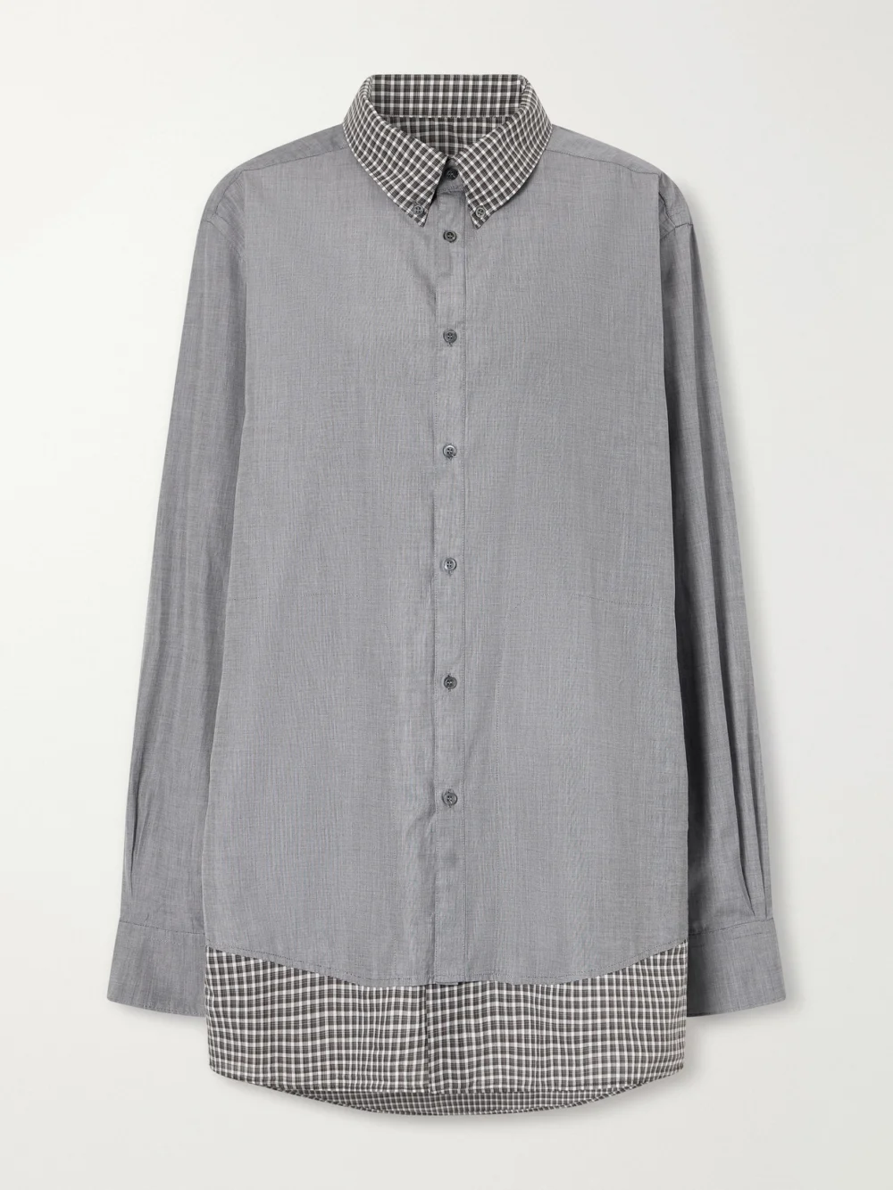Maison Margiela Double-layer Cotton-jersey Shirt in gray