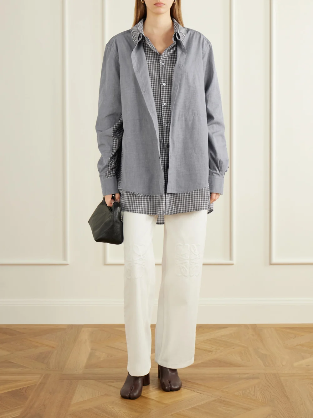 Maison Margiela Double-layer Cotton-jersey Shirt, worn by a model