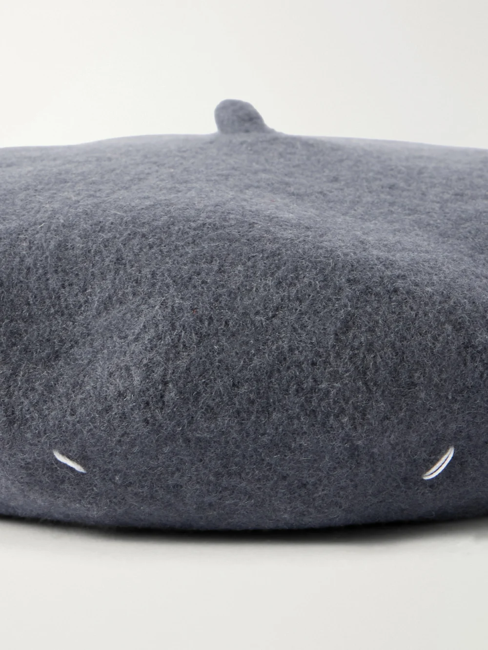 Close-up detail of the Maison Margiela Felted Wool Beret
